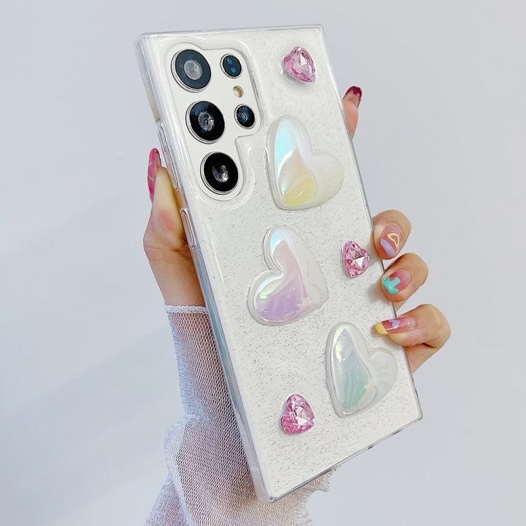 For Samsung Galaxy S25 Ultra 5G Love Epoxy TPU Protective Case(Transparent) by buy2fix