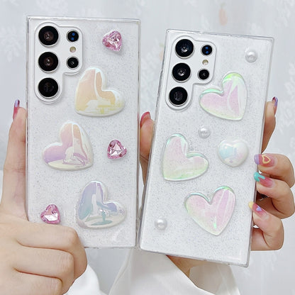 For Samsung Galaxy S25 Ultra 5G Love Epoxy TPU Protective Case(Pink) by buy2fix