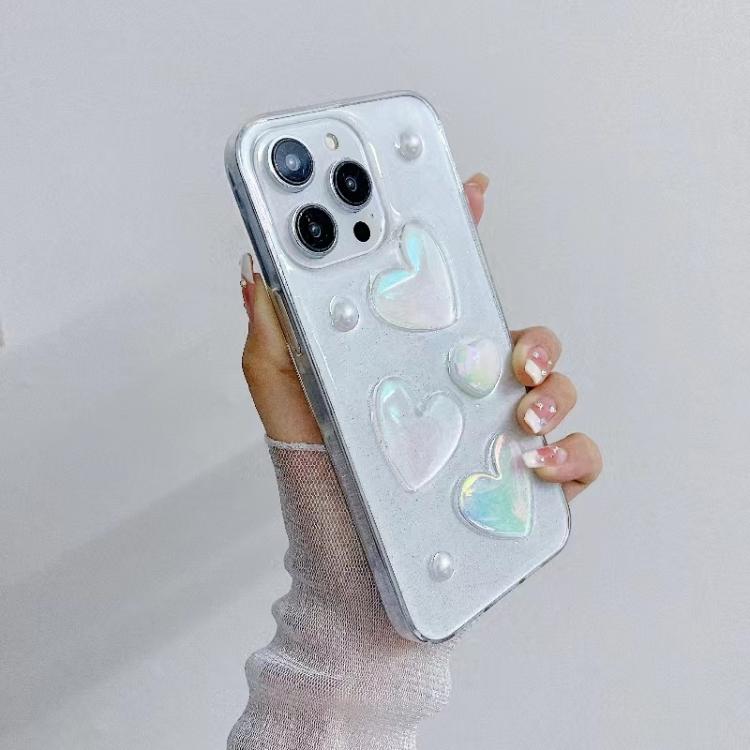 For iPhone 16e Love Epoxy TPU Phone Case(Transparent) - iPhone 16e Cases by buy2fix | Online Shopping UK | buy2fix