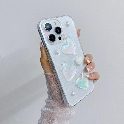 For iPhone 16e Love Epoxy TPU Phone Case(Transparent) - iPhone 16e Cases by buy2fix | Online Shopping UK | buy2fix