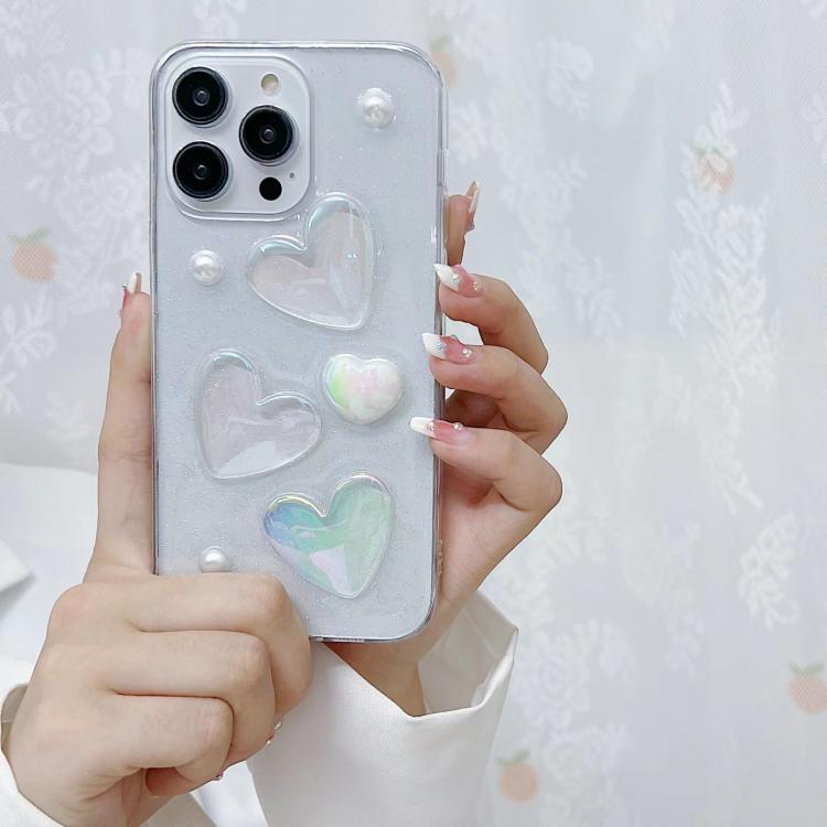 For iPhone 16e Love Epoxy TPU Phone Case(Transparent) - iPhone 16e Cases by buy2fix | Online Shopping UK | buy2fix