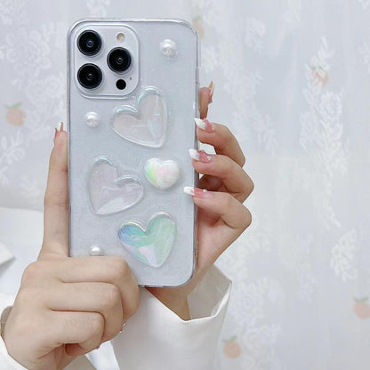 For iPhone 16e Love Epoxy TPU Phone Case(Transparent) - iPhone 16e Cases by buy2fix | Online Shopping UK | buy2fix