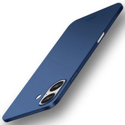 For iPhone 16 MOFI Frosted PC Ultra-thin Hard Phone Case(Blue) - iPhone 16 Cases by MOFI | Online Shopping UK | buy2fix