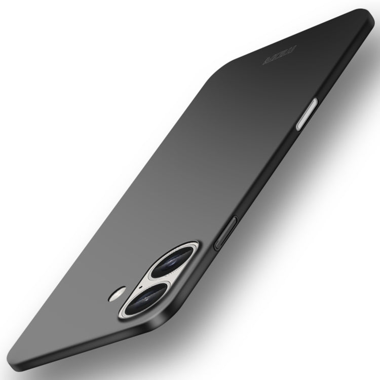 For iPhone 16 Plus MOFI Frosted PC Ultra-thin Hard Phone Case(Black) - iPhone 16 Plus Cases by MOFI | Online Shopping UK | buy2fix