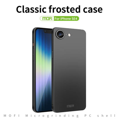 For iPhone 16e MOFI Frosted PC Ultra-thin Hard Phone Case(Black) - iPhone 16e Cases by MOFI | Online Shopping UK | buy2fix