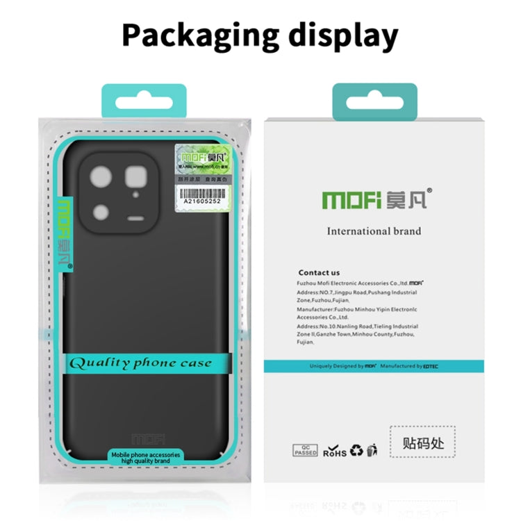 For iPhone 16e MOFI Frosted PC Ultra-thin Hard Phone Case(Blue) - iPhone 16e Cases by MOFI | Online Shopping UK | buy2fix