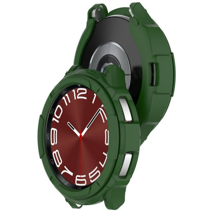 For Samsung Galaxy Watch 6 Classic 43mm Rotating Ring + TPU Armor Watch Protective Case(Green) by buy2fix