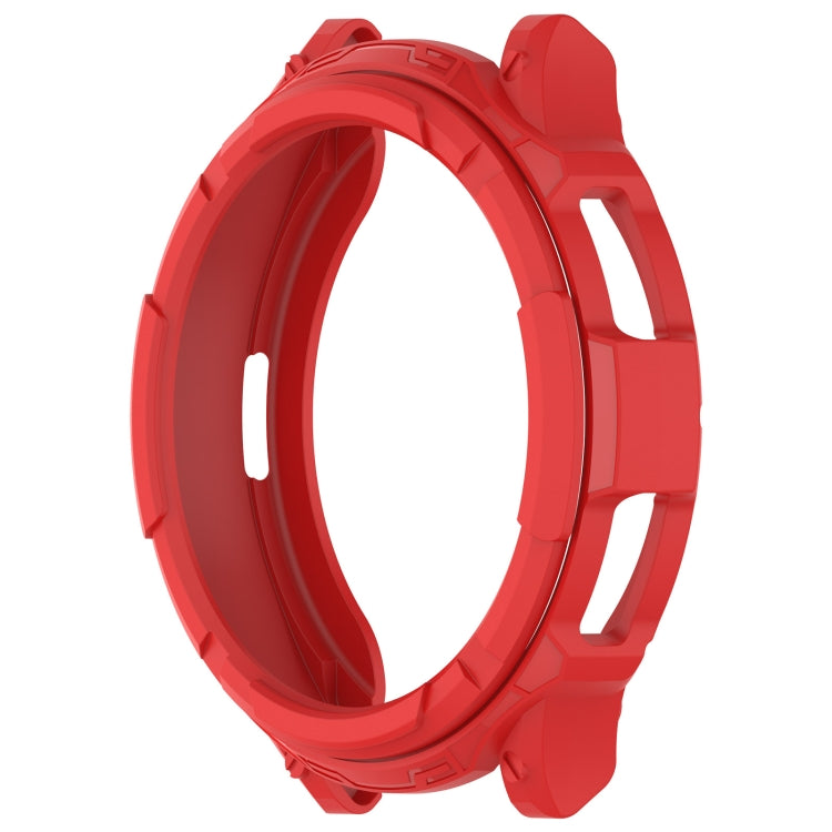 For Samsung Galaxy Watch 6 Classic 47mm Rotating Ring + TPU Armor Watch Protective Case(Red) by buy2fix