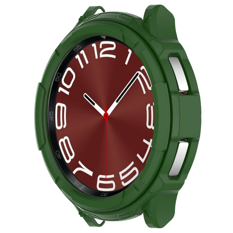 For Samsung Galaxy Watch 6 Classic 47mm Rotating Ring + TPU Armor Watch Protective Case(Green) by buy2fix