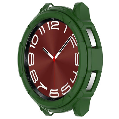 For Samsung Galaxy Watch 6 Classic 47mm Rotating Ring + TPU Armor Watch Protective Case(Green) by buy2fix