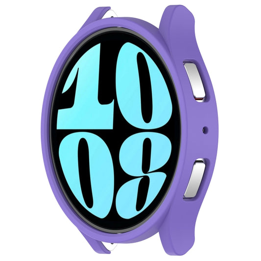 For Samsung Galaxy Watch 6 40mm Half Coverage Hollow PC Watch Protective Case(Purple) by buy2fix