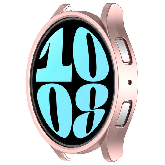 For Samsung Galaxy Watch 6 44mm Half Coverage Hollow PC Watch Protective Case(Rose Gold) by buy2fix