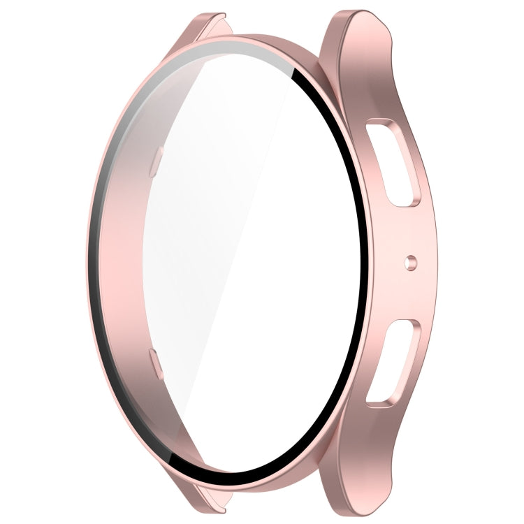 For Samsung Galaxy Watch6 40mm PC + Tempered Film Integrated Watch Protective Case(Rose Gold) - Watch Cases by buy2fix | Online Shopping UK | buy2fix