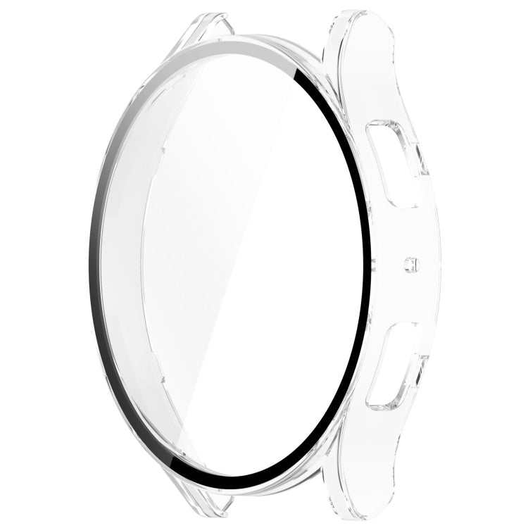 For Samsung Galaxy Watch6 40mm PC + Tempered Film Integrated Watch Protective Case(Transparent) - Watch Cases by buy2fix | Online Shopping UK | buy2fix