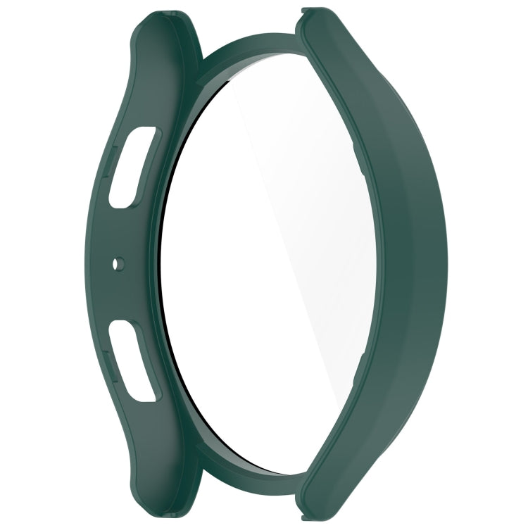 For Samsung Galaxy Watch6 40mm PC + Tempered Film Integrated Watch Protective Case(Green) - Watch Cases by buy2fix | Online Shopping UK | buy2fix