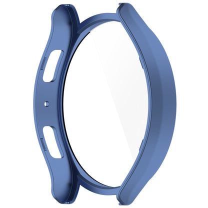 For Samsung Galaxy Watch6 44mm PC + Tempered Film Integrated Watch Protective Case(Blue) - Watch Cases by buy2fix | Online Shopping UK | buy2fix