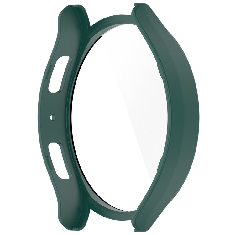 For Samsung Galaxy Watch6 44mm PC + Tempered Film Integrated Watch Protective Case(Green) - Watch Cases by buy2fix | Online Shopping UK | buy2fix