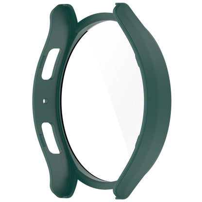 For Samsung Galaxy Watch6 44mm PC + Tempered Film Integrated Watch Protective Case(Green) - Watch Cases by buy2fix | Online Shopping UK | buy2fix