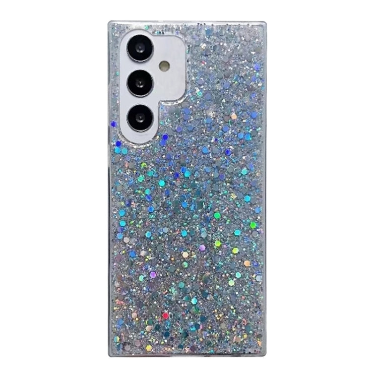 For Samsung Galaxy S25 Ultra 5G Glitter Sequins Epoxy TPU Phone Case(Silver) by buy2fix