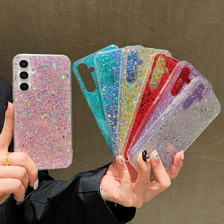 For Samsung Galaxy S24+ 5G Glitter Sequins Epoxy TPU Phone Case(Purple) - Galaxy S24+ 5G Cases by buy2fix | Online Shopping UK | buy2fix