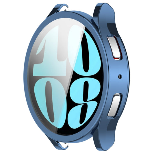 For Samsung Galaxy Watch6 40mm Full Coverage TPU Electroplated Watch Protective Case(Blue) by buy2fix