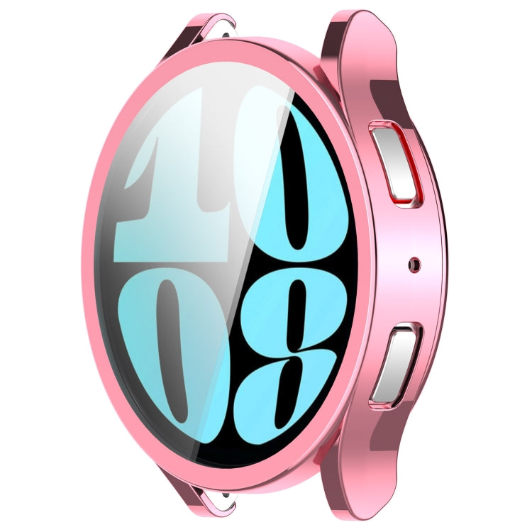 For Samsung Galaxy Watch6 40mm Full Coverage TPU Electroplated Watch Protective Case(Pink) - Watch Cases by buy2fix | Online Shopping UK | buy2fix