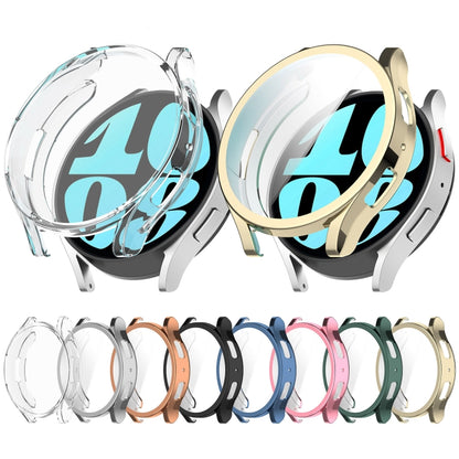 For Samsung Galaxy Watch6 40mm Full Coverage TPU Electroplated Watch Protective Case(Transparent) - Watch Cases by buy2fix | Online Shopping UK | buy2fix