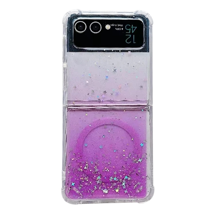 For Samsung Galaxy Z Flip3 Magsafe Glitter TPU Phone Case(Purple) by buy2fix