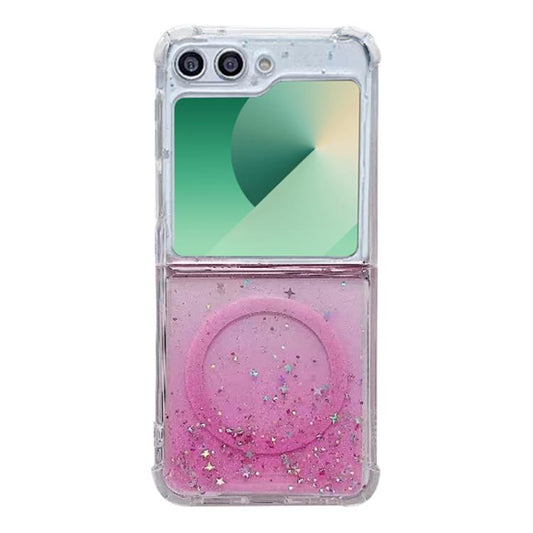 For Samsung Galaxy Z Flip5 Magsafe Glitter TPU Phone Case(Pink) by buy2fix