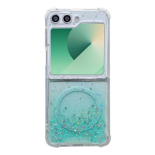 For Samsung Galaxy Z Flip5 Magsafe Glitter TPU Phone Case(Green) by buy2fix
