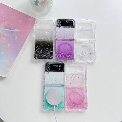 For Samsung Galaxy Z Flip3 Magsafe Glitter TPU Phone Case(Pink) by buy2fix