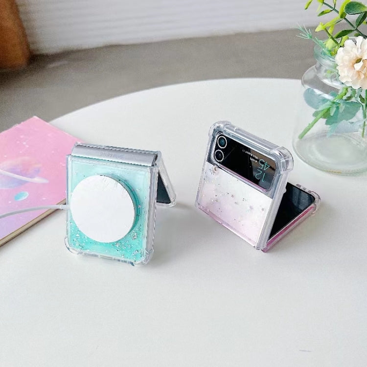 For Samsung Galaxy Z Flip3 Magsafe Glitter TPU Phone Case(Pink) by buy2fix