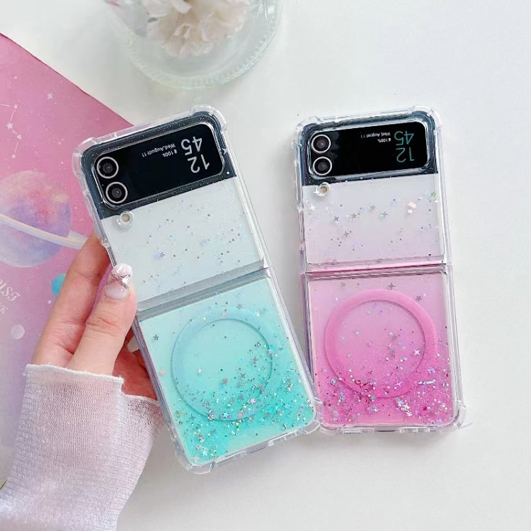 For Samsung Galaxy Z Flip3 Magsafe Glitter TPU Phone Case(Pink) by buy2fix