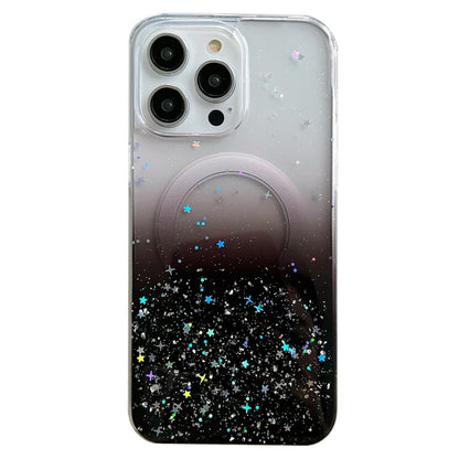 For iPhone 13 Pro MagSafe Glitter Hybrid Clear TPU Phone Case(Black) - iPhone 13 Pro Cases by buy2fix | Online Shopping UK | buy2fix