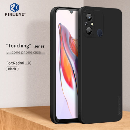 For Xiaomi Redmi 12C PINWUYO Sense Series Liquid Silicone TPU Phone Case(Black) by PINWUYO