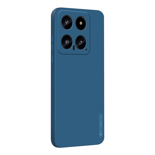 For Xiaomi 14 PINWUYO Sense Series Liquid Silicone TPU Phone Case(Blue) - Xiaomi Cases by PINWUYO | Online Shopping UK | buy2fix