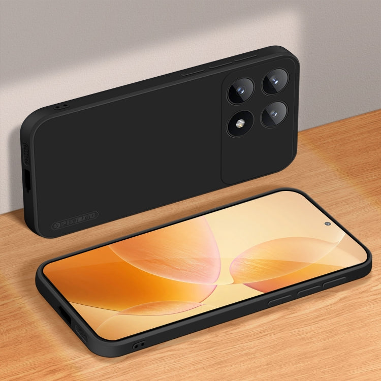 For Xiaomi Redmi K70E PINWUYO Sense Series Liquid Silicone TPU Phone Case(Black) - K70E Cases by PINWUYO | Online Shopping UK | buy2fix