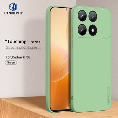 For Xiaomi Redmi K70E PINWUYO Sense Series Liquid Silicone TPU Phone Case(Green) - K70E Cases by PINWUYO | Online Shopping UK | buy2fix