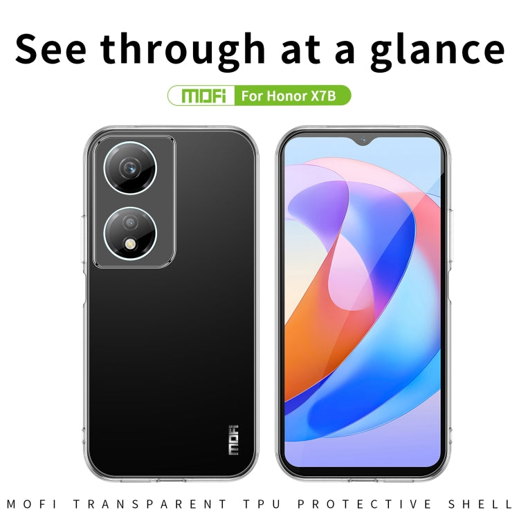 For Honor X7b MOFI Ming Series Ultra-thin TPU Phone Case(Transparent) - Honor Cases by MOFI | Online Shopping UK | buy2fix