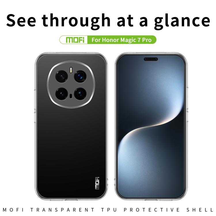 For Honor Magic7 Pro MOFI Ming Series Ultra-thin TPU Phone Case(Transparent) by MOFI