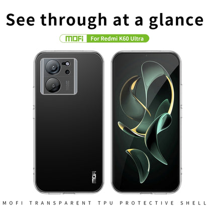 For Xiaomi 13T/13T Pro /Redmi K60 Ultra MOFI Ming Series Ultra-thin TPU Phone Case(Transparent) by MOFI