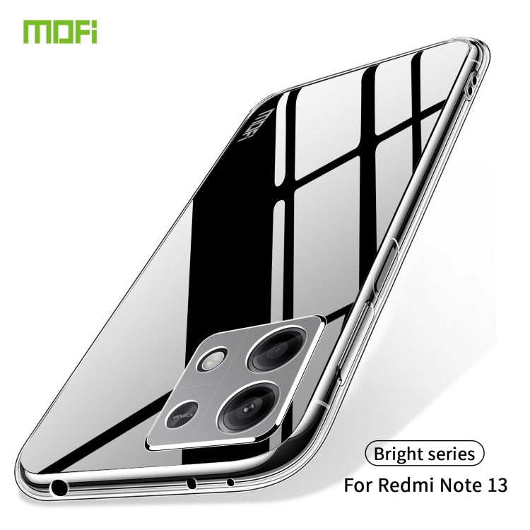 For Xiaomi Redmi Note 13 5G MOFI Ming Series Ultra-thin TPU Phone Case(Transparent) by MOFI