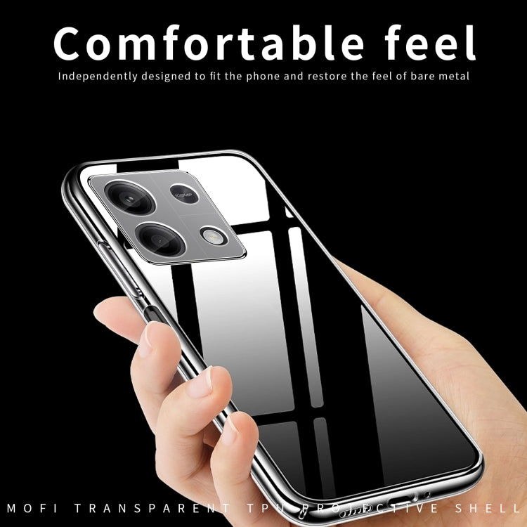 For Xiaomi Redmi Note 13 5G MOFI Ming Series Ultra-thin TPU Phone Case(Transparent) by MOFI