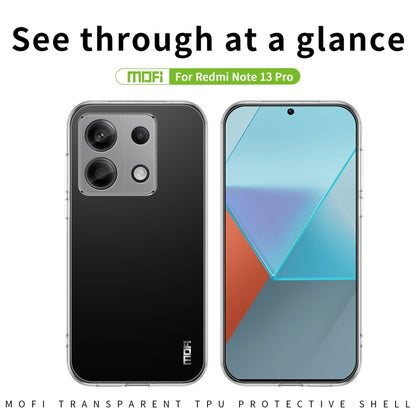 For Xiaomi Redmi Note 13 Pro 5G MOFI Ming Series Ultra-thin TPU Phone Case(Transparent) by MOFI