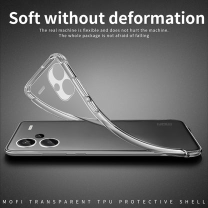 For Xiaomi Redmi Note 13 Pro+ MOFI Ming Series Ultra-thin TPU Phone Case(Transparent) - Note 13 Pro+ Cases by MOFI | Online Shopping UK | buy2fix