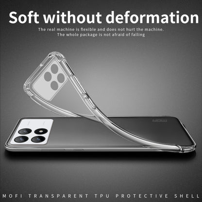 For Xiaomi Redmi K70 / K70 Pro MOFI Ming Series Ultra-thin TPU Phone Case(Transparent) by MOFI
