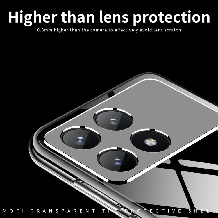 For Xiaomi Redmi K70 / K70 Pro MOFI Ming Series Ultra-thin TPU Phone Case(Transparent) - K70 Pro Cases by MOFI | Online Shopping UK | buy2fix