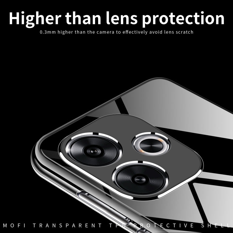 ForXiaomi Redmi Turbo 3 MOFI Ming Series Ultra-thin TPU Phone Case(Transparent) by MOFI