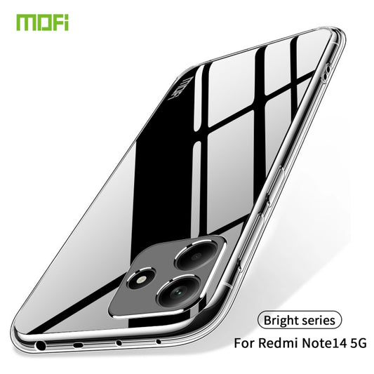 For Xiaomi Redmi Note 14 5G MOFI Ming Series Ultra-thin TPU Phone Case(Transparent) by MOFI