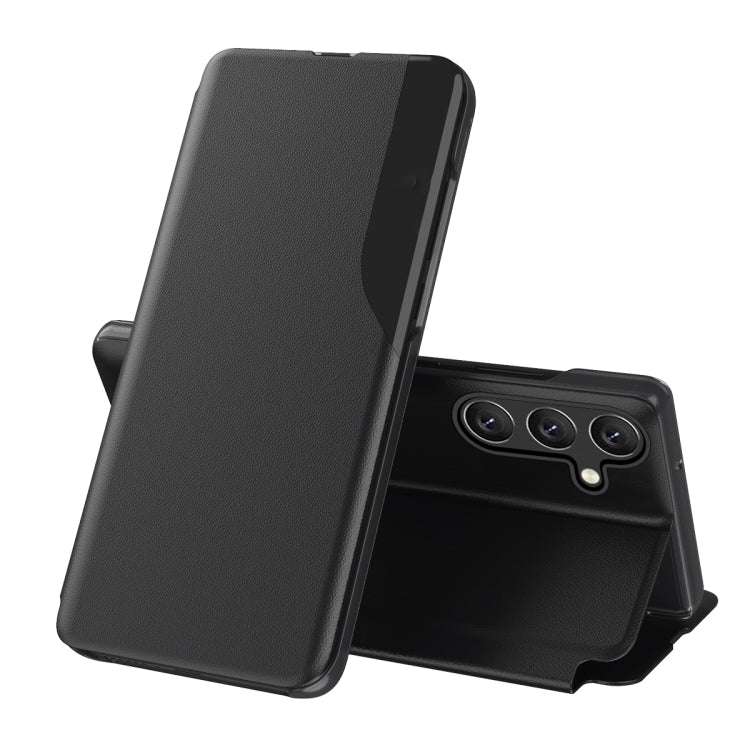 For Samsung Galaxy S25+ 5G Attraction Flip Holder Leather Phone Case(Black) by buy2fix